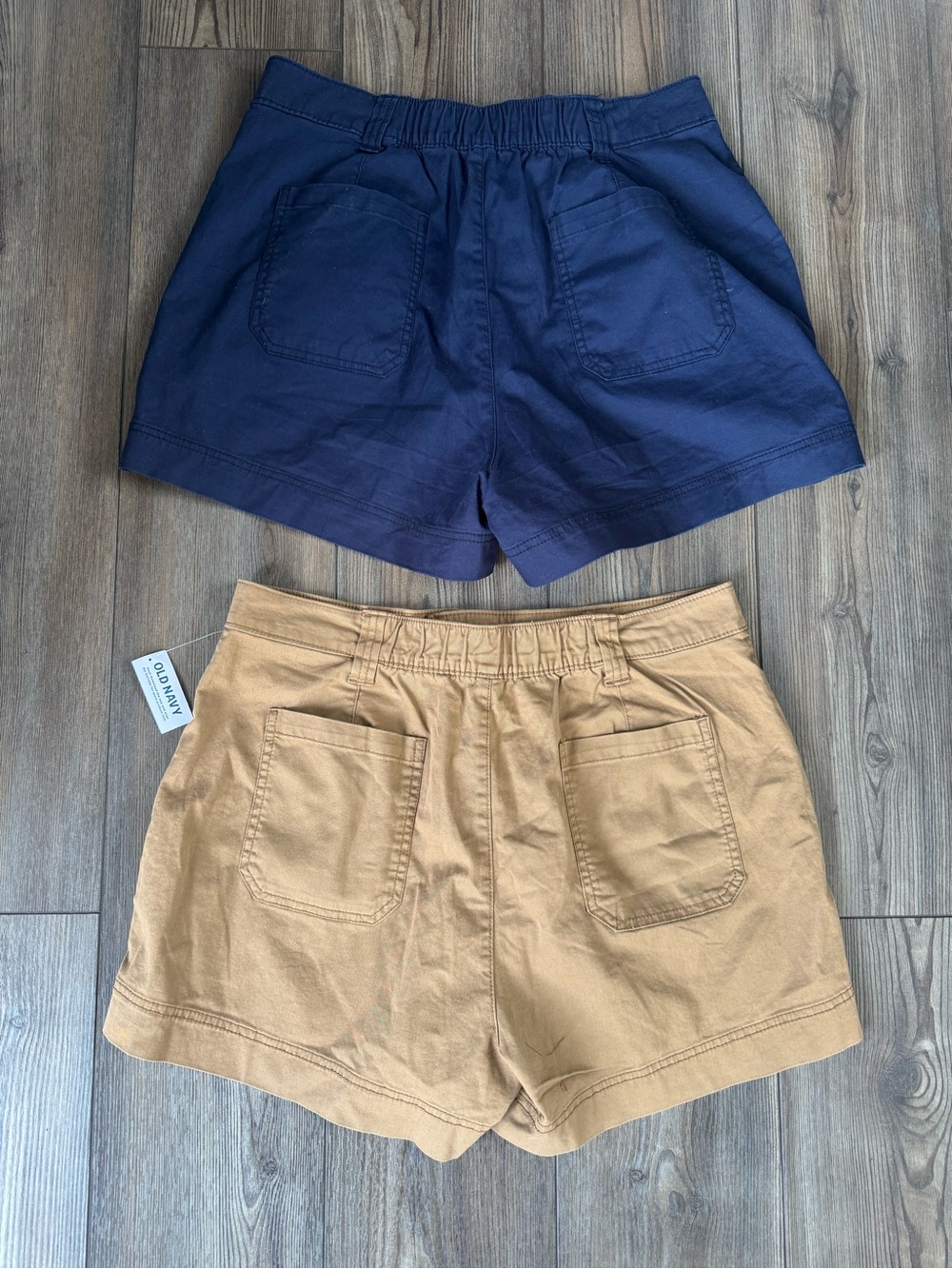 Old Navy hi rise OG Chino Navy and Khaki High-Rise Cotton Shorts Duo - Picture 13 of 13